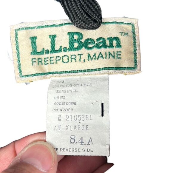 L.L. Bean Men's XL Blue Goose Down Puffer Trail Vest Snap Vintage Casual vintage - Picture 4 of 4